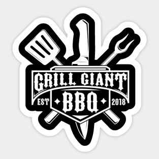 Grill Giant Shield White Art Sticker